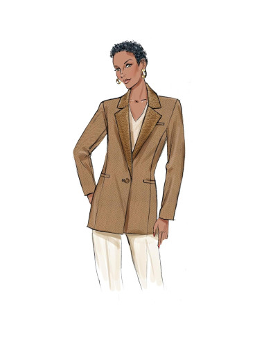 Patrón de Costura Chaqueta Forrada Butterick B6960 Tallas 8-16