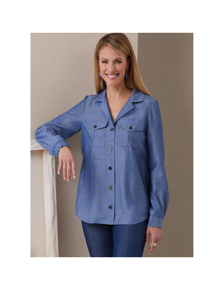 Patrón de Camisas Ajustadas Butterick B6924 Tallas 8-16