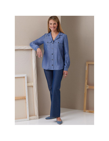 Patrón de Camisas Ajustadas Butterick B6924 Tallas 8-16