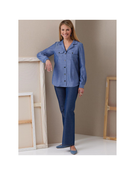 Patrón de Camisas Ajustadas Butterick B6924 Tallas 8-16
