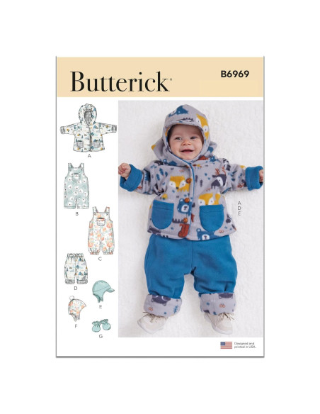 Kit de Patrones de Costura Butterick B6969 Tallas XXS-XL