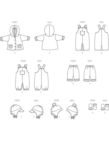 Kit de Patrones de Costura Butterick B6969 Tallas XXS-XL