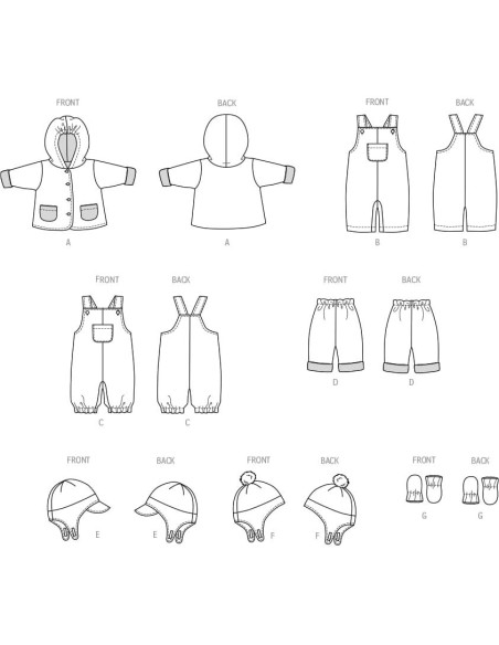 Kit de Patrones de Costura Butterick B6969 Tallas XXS-XL