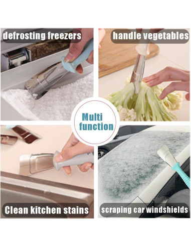 Raspador de Hielo OULIGET Doble Cabeza 2 Piezas Acero Inoxidable