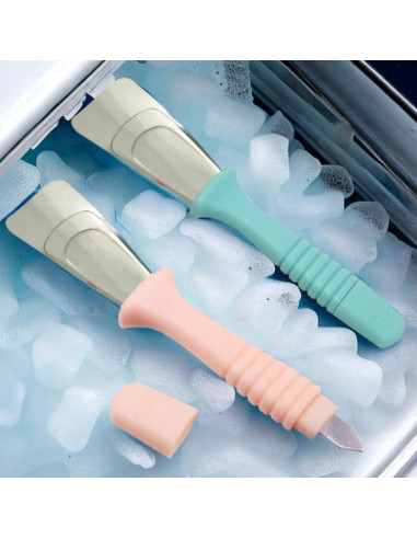 Raspador de Hielo OULIGET Doble Cabeza 2 Piezas Acero Inoxidable