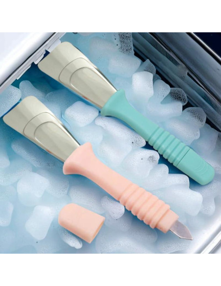 Raspador de Hielo OULIGET Doble Cabeza 2 Piezas Acero Inoxidable