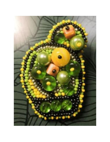 Kit de Broche de Cuentas Wizardi Crystal Art Cactus Brillante