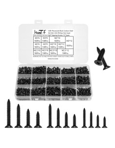 1200 Tornillos Autoperforantes M2 M2.5 M3 Cabeza Plana HanTof