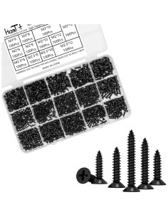 1200 Tornillos Autoperforantes M2 M2.5 M3 Cabeza Plana HanTof 2