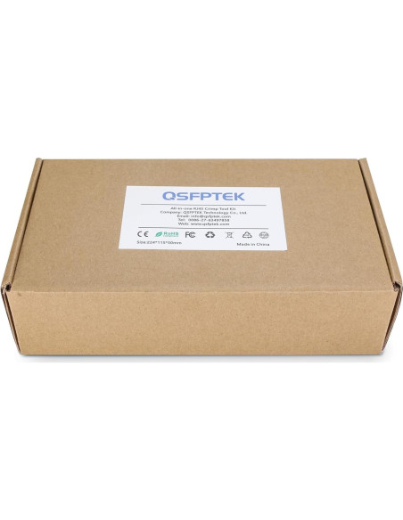 Kit de Crimpado RJ45 QSFPTEK con 50 Conectores CAT6 y Pelacables