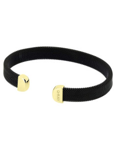 Pulsera QRay Medianoche Negra y Dorada Mediana 17.8-19.0 cm