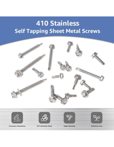 Tornillos Autoperforantes para Metal Culture Gifts - 200 Piezas