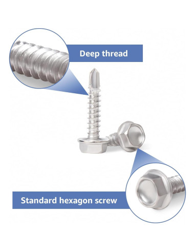 Tornillos Autoperforantes para Metal Culture Gifts - 200 Piezas