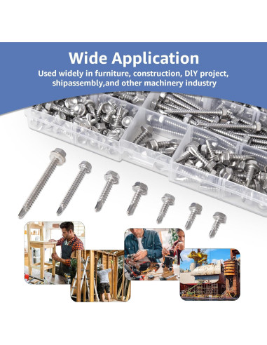 Tornillos Autoperforantes para Metal Culture Gifts - 200 Piezas