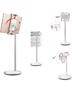 Soporte de Mesa Ajustable Idee PTS02W para Tablets y Móviles 2