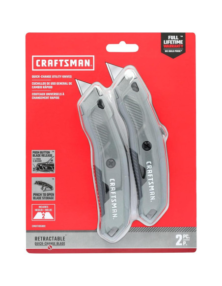 Cuchillo Utility CRAFTSMAN Cambio Rápido 2Pk 22.6cm