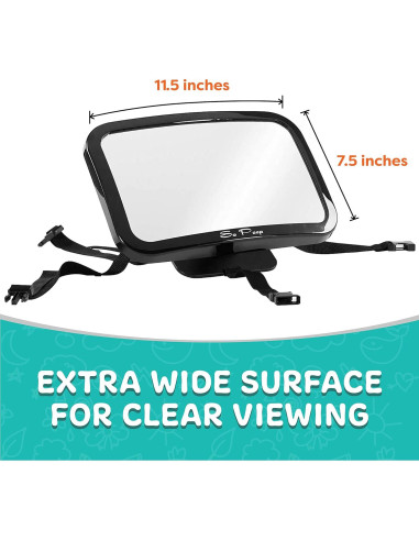 Espejo de Coche para Bebés So Peep - Ajustable 29.2x19.1cm