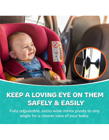 Espejo de Coche para Bebés So Peep - Ajustable 29.2x19.1cm