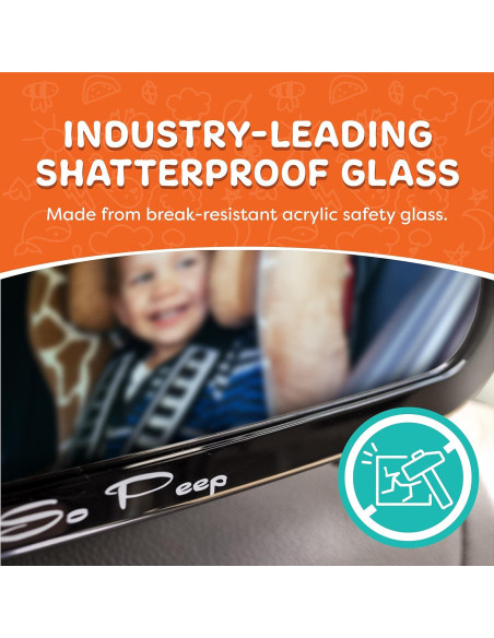 Espejo de Coche para Bebés So Peep - Ajustable 29.2x19.1cm