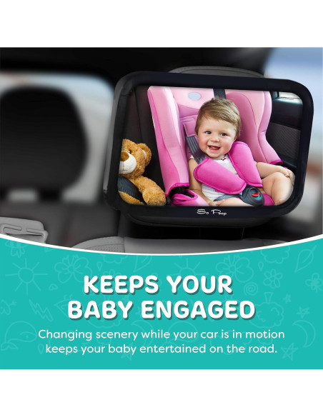 Espejo de Coche para Bebés So Peep - Ajustable 29.2x19.1cm