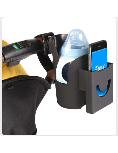 Soporte para Taza y Teléfono Luqeeg, Ajustable para Cochecito