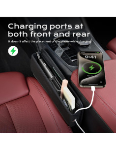 Organizador de Espacio entre Asientos de Coche CORZ003 Negro 2 Pcs 2