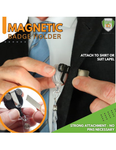Soporte Magnético Retráctil para ID Specialist ID - Paquete de 2 2