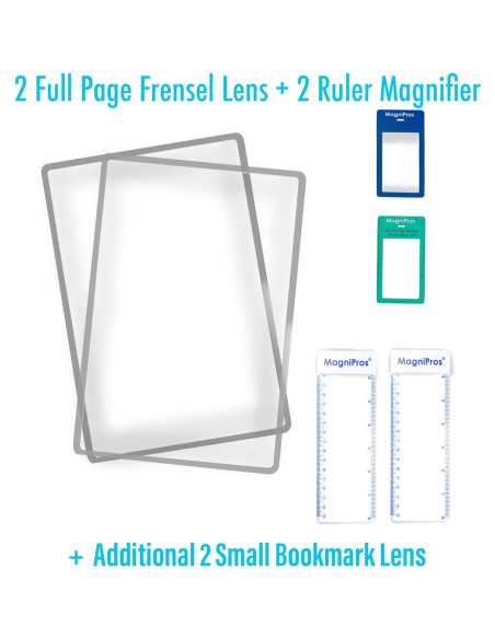 Hojas de Aumento MagniPros 3X - 2 Pack con Marcadores