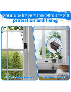 Cerraduras de Ventana Deslizantes FIRAWER 4 Piezas Seguridad Niños 2