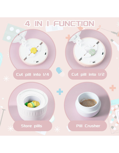 Cortador de Pastillas 1/4 y Triturador LAUHUW - Rosa