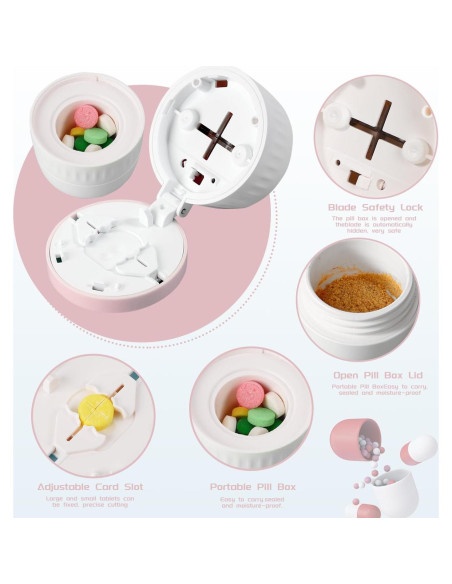 Cortador de Pastillas 1/4 y Triturador LAUHUW - Rosa