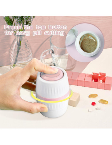 Cortador de Pastillas 1/4 y Triturador LAUHUW - Rosa