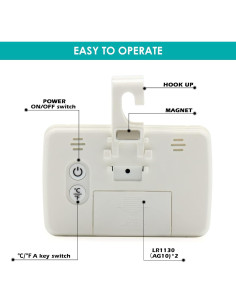 Paquete de 4 termómetros digitales Noband para refrigerador 2