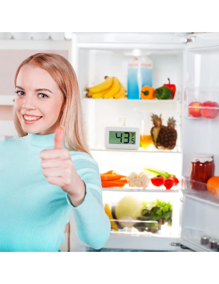 Paquete de 4 termómetros digitales Noband para refrigerador