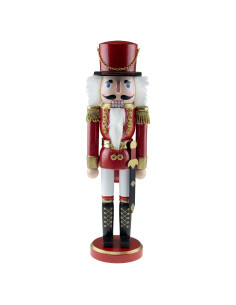 Cascanueces de Madera Tradicional Guerrero Rojo 30.48 cm Clever Creations