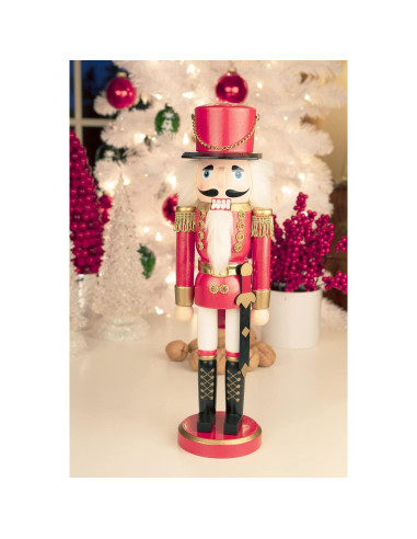 Cascanueces de Madera Tradicional Guerrero Rojo 30.48 cm Clever Creations