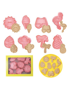 Juego de 8 Cortadores de Galletas de Playa GULELAYAR 3D