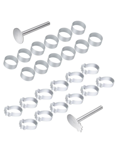 Juego de Cortadores de Galletas uxcell 26 Piezas Aluminio Anti-Adherente