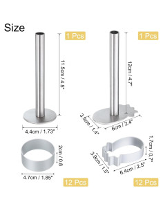 Juego de Cortadores de Galletas uxcell 26 Piezas Aluminio Anti-Adherente 2
