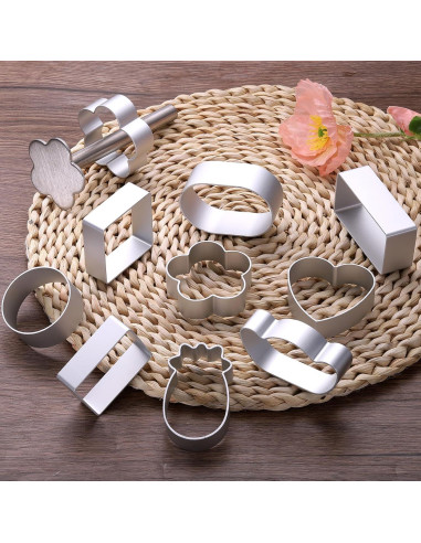 Juego de Cortadores de Galletas uxcell 26 Piezas Aluminio Anti-Adherente