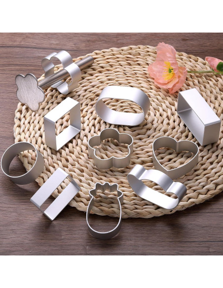 Juego de Cortadores de Galletas uxcell 26 Piezas Aluminio Anti-Adherente