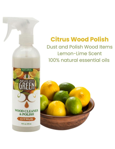 Limpiador y Pulidor de Madera Absolute Green 453g Cítricos