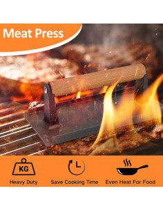 Prensa de Hamburguesas Rectangular AJinTeby 21.4x11.9cm 2 Paquete 2