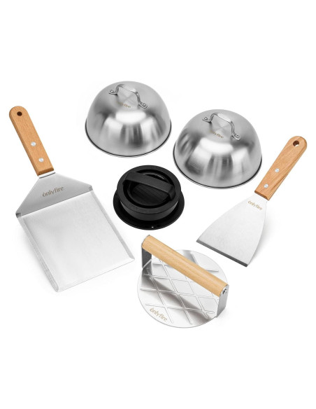 Juego de Hamburguesas Onlyfire 5 Piezas con Tapa para Derretir Queso