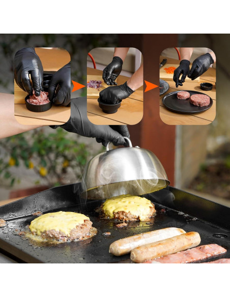 Juego de Hamburguesas Onlyfire 5 Piezas con Tapa para Derretir Queso