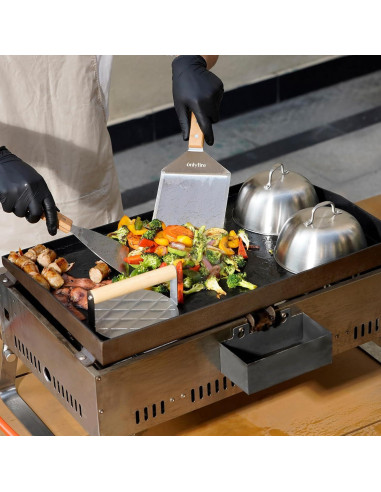 Juego de Hamburguesas Onlyfire 5 Piezas con Tapa para Derretir Queso