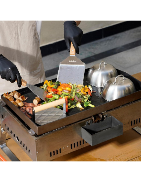 Juego de Hamburguesas Onlyfire 5 Piezas con Tapa para Derretir Queso