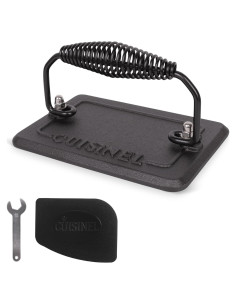 Prensa de Parrilla Cuisinel 17.1x11.4 cm Hierro Fundido 1.81 kg