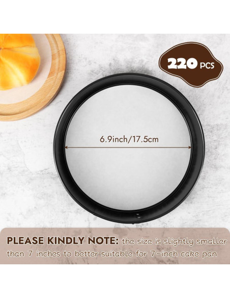 Rondas de Papel Pergamino 18 cm BYKITCHEN, 220 Hojas Anti-adherente