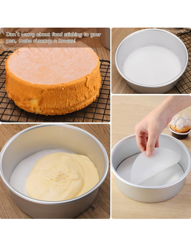 Rondas de Papel Pergamino 18 cm BYKITCHEN, 220 Hojas Anti-adherente